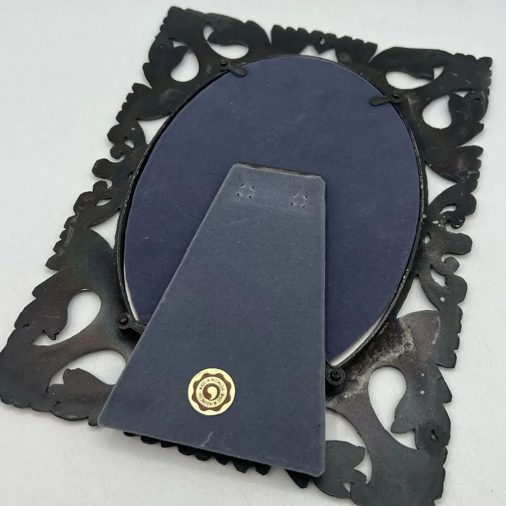 Silver Pewter Filigree Scroll 5x7 Photo Picture Frame Jennifer Moore Ornate